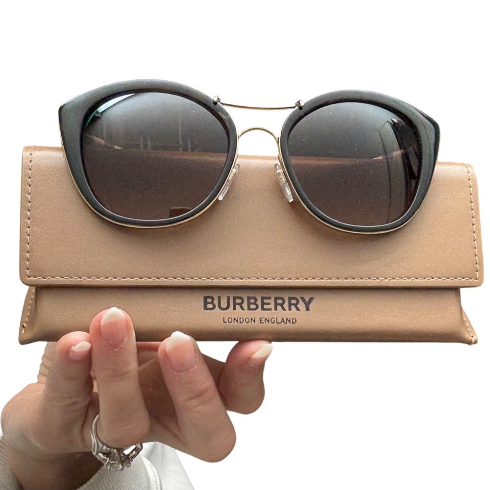 BURBERRY Check Round Sunglasses, 53mm - Picture 4 of 8